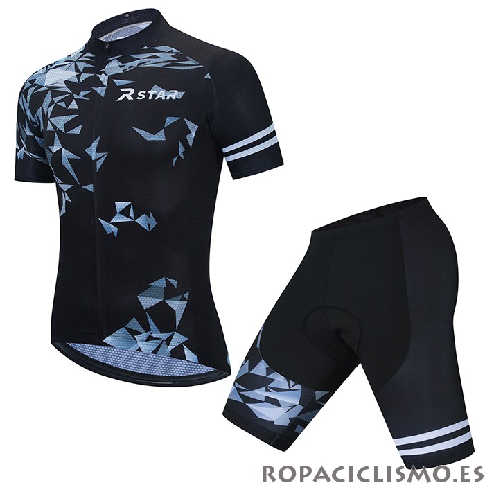 2021 Maillot R Star Tirantes Mangas Cortas Negro